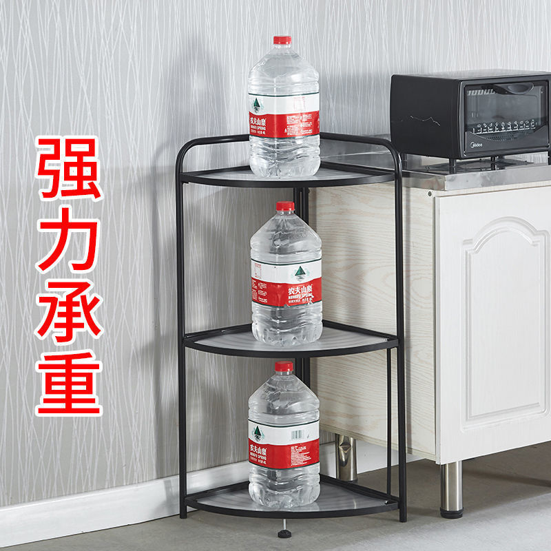 铁艺落地卫生间拐角收纳架批发多层置物架折叠免安装墙角转角三角