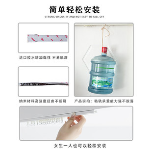 批发免打孔防尘书柜衣柜布帘滑轨遮挡布柜子杂物帘子门帘橱柜纱帘