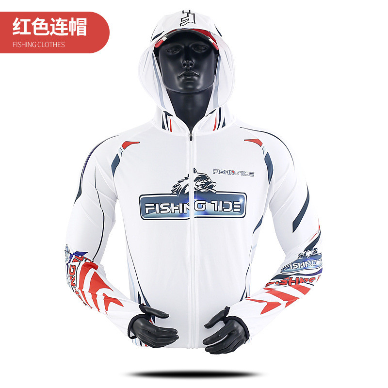 新款夏季冰丝防晒服服户外垂钓路亚钓鱼服海钓服速干衣大码套装男