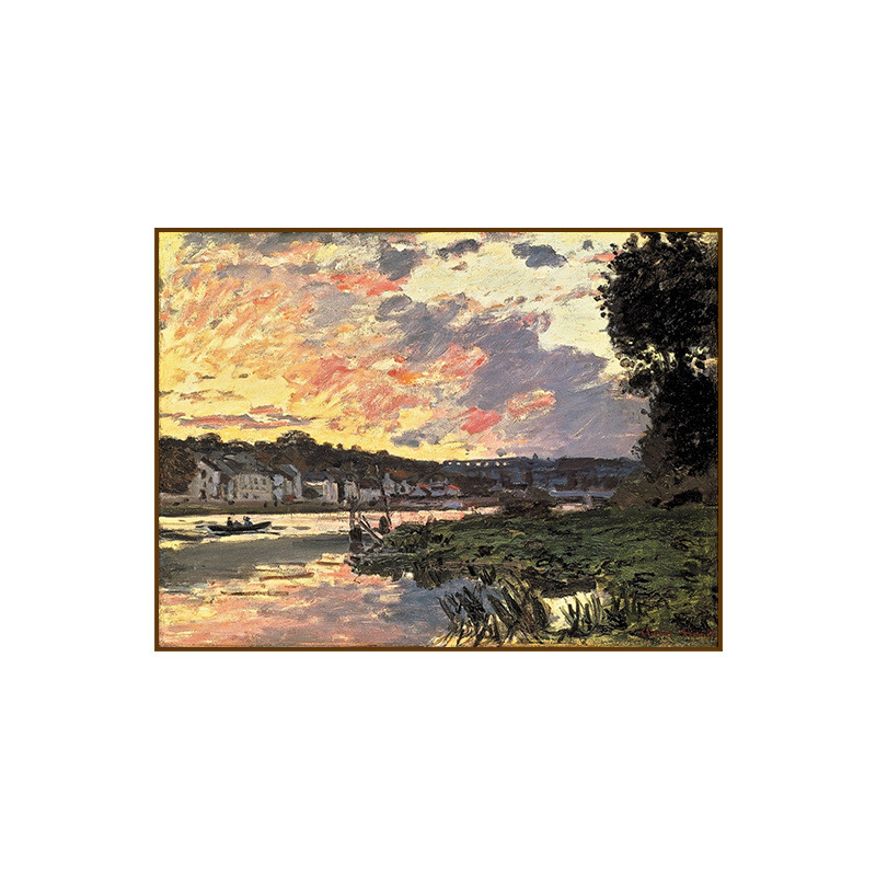 欧式油画风景画田园居家艺术挂画文艺单联画长方形客厅书房装饰画图片