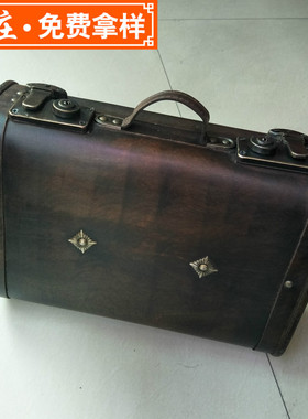 复古手提箱工业风装饰家居工艺品餐厅酒吧橱窗摆件木质服装店