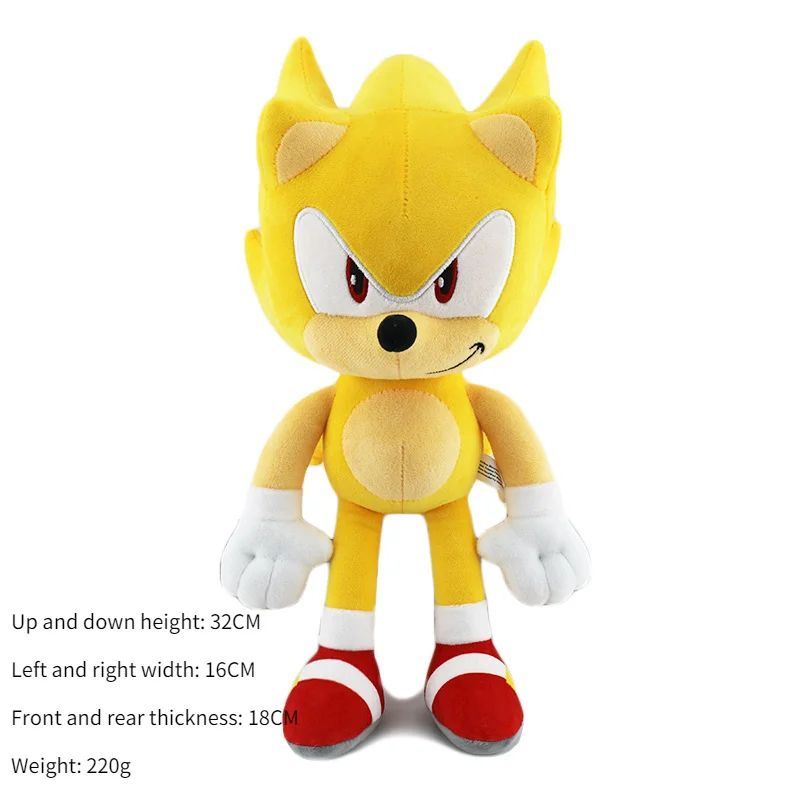 30cm Sonic The Hedgehog New Cartoon Plush Doll Anime Kawaii