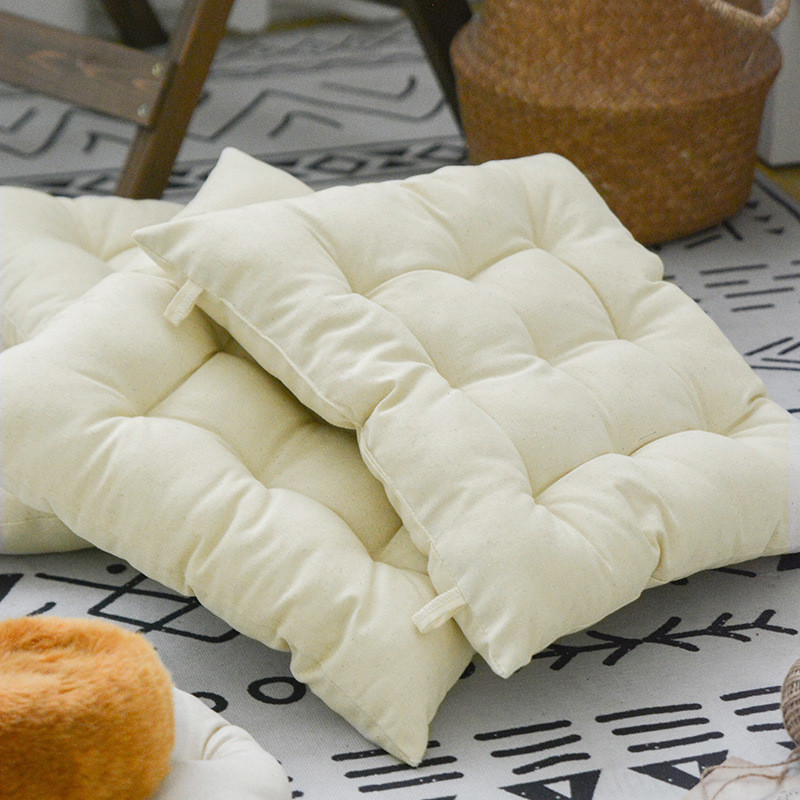 sw1c批发ins风亚麻椅垫纯色简约座椅榻榻米餐桌坐垫办公室久坐屁