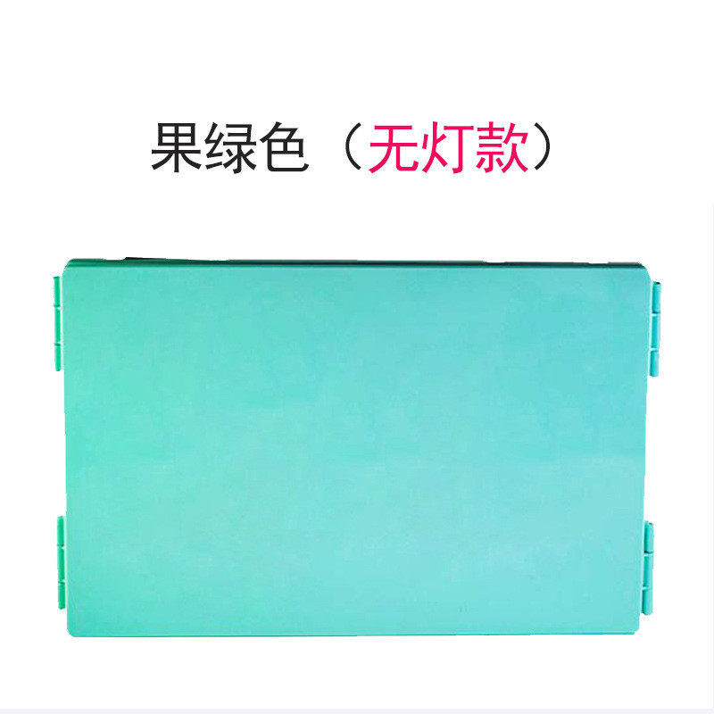 新品家用可伸缩悬挂led化妆镜三面镜折叠带灯男士理发镜批发