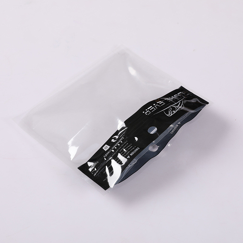 热销pe复合袋批发透明自封袋可加印logo警示语密封包装袋pe骨袋自