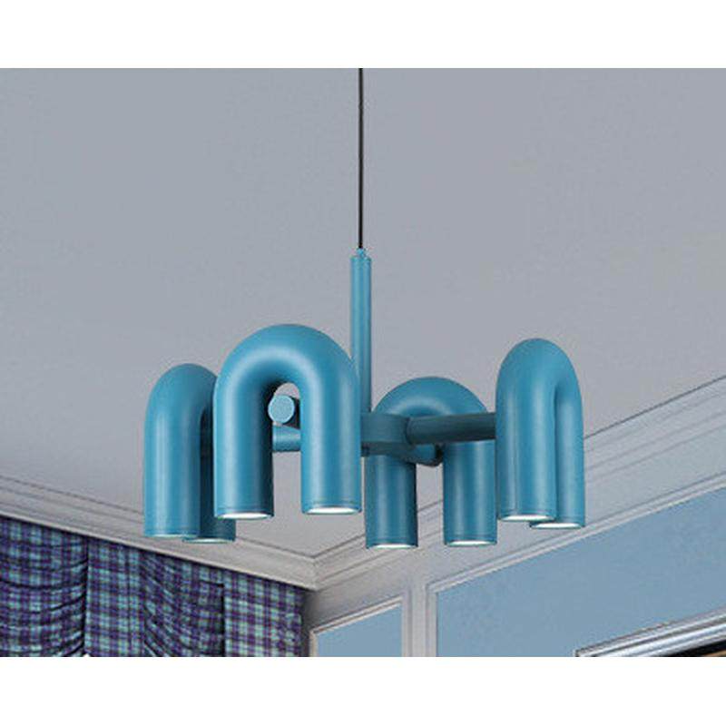 意式极简u型餐厅吊灯现代中岛艺术吧台长条灯设计师款工业风灯具