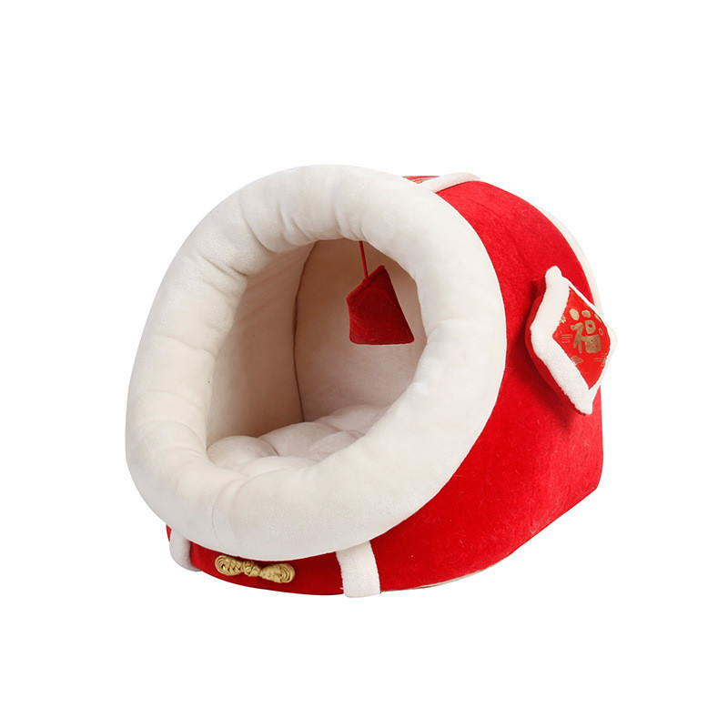 吉猫屋猫窝四季通用猫咪新款气质猫窝半封闭式仔仔冬季保暖狗窝床