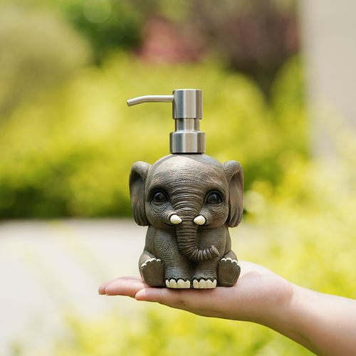创意欧式大象复古皂液器家居厨房液体分装瓶哥特式树脂乳液瓶