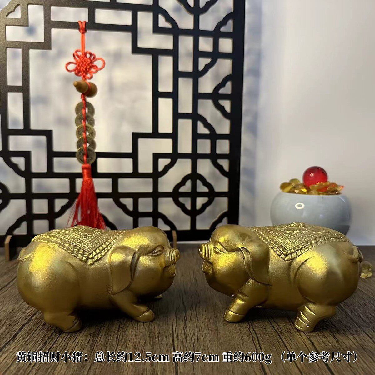 黄铜猪摆件金猪吉祥纳福猪笑脸猪福猪猪猪聚宝盆十二生肖摆件装