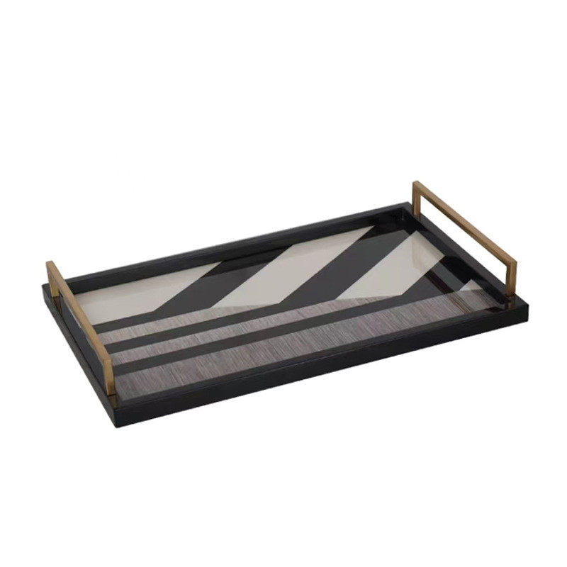 美豹高档木质皮质托盘摆件样板房客厅茶几书房装饰收纳盘摆设饰品,包装,五金配件包装,淘宝优惠券,粉丝福利购,淘宝优惠卷