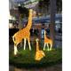 仿真发光旅景观灯玻璃钢雕塑卡通动物造型灯户外文长颈鹿灯定制