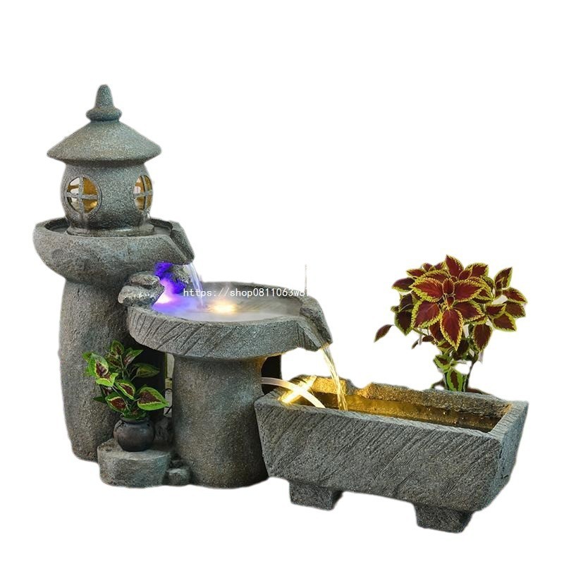 热销假山流水喷泉摆件庭院水景阳台鱼池室内景观造景玄关露台花园