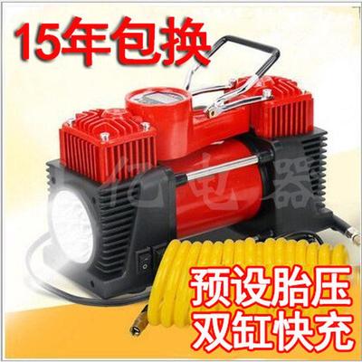 双缸车载充气泵汽车充气泵电动轮胎打气泵12V便携式高压打气筒
