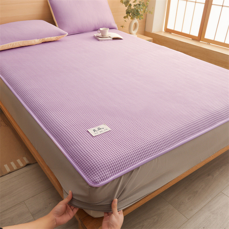 7l8k冰丝凉席夏天学生宿舍2023新款席子夏季可水洗床笠三件套