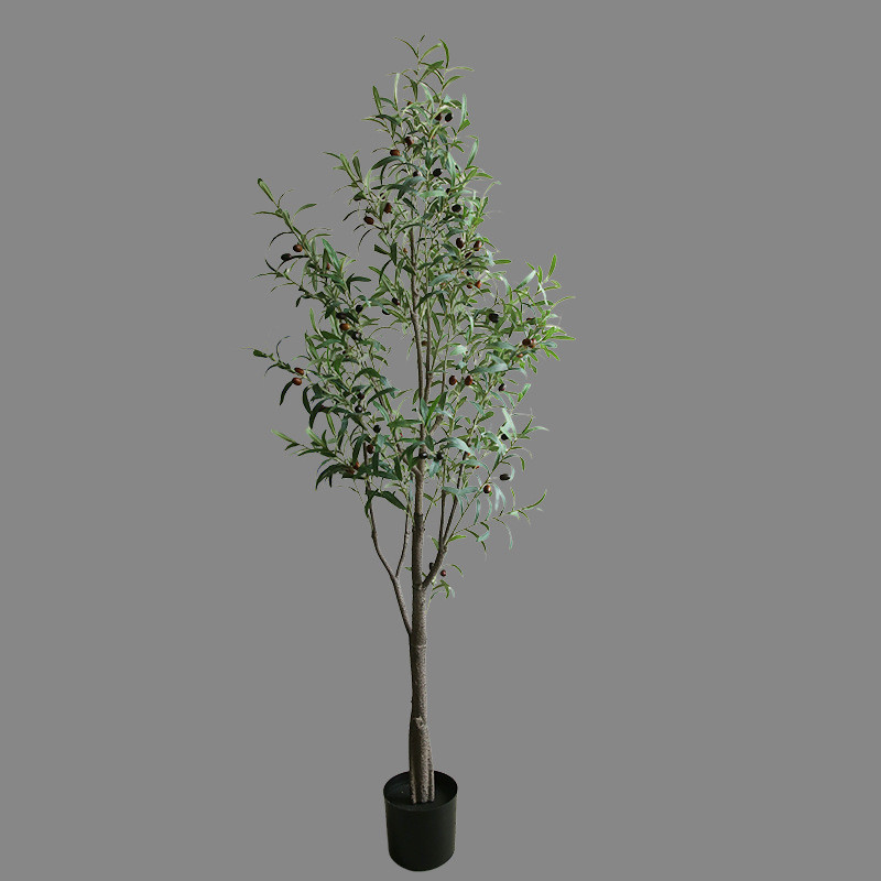 仿真绿植毛桨橄榄树批发大型落地摆件假绿植盆栽造景陈设假树室内