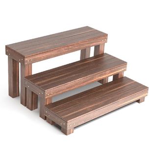 防腐木花架多肉户外绿萝花盆多层阶梯架子阳台室内实木落地置新款