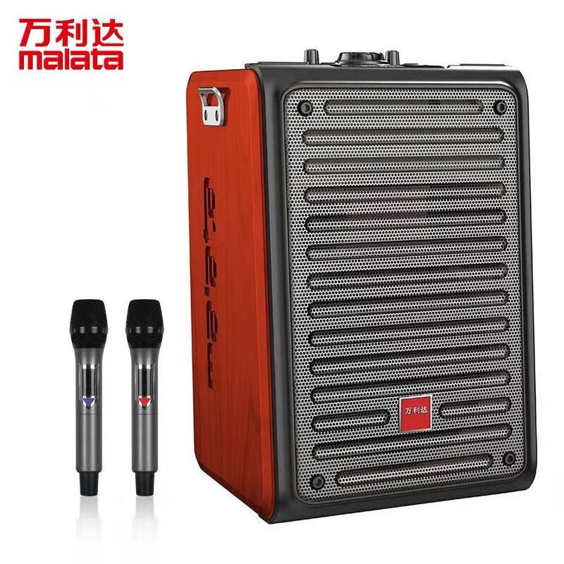 万利达内置声卡肩带音响M+9112大功率便携式广场舞直播K歌音箱