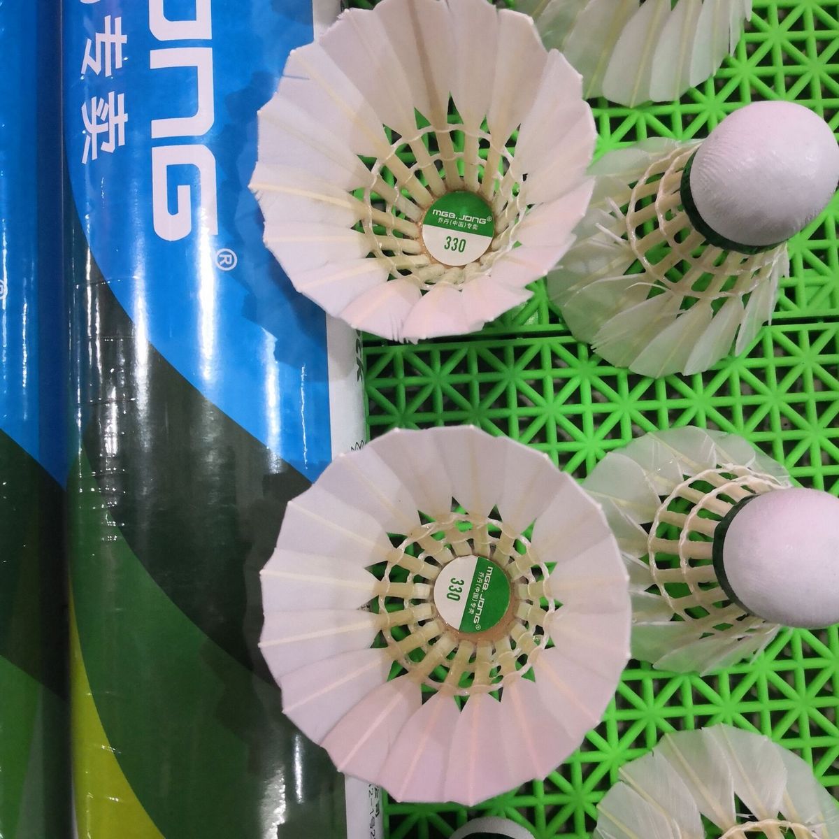 330羽毛球ymq王12只装训练用稳定耐用耐打鹅毛球训练球