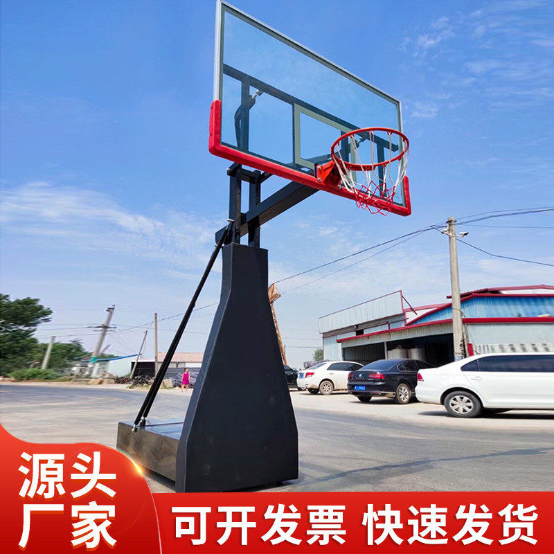 户外移动篮球架室外标准比赛篮球架可升降成人电动液压篮球架
