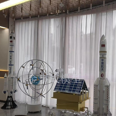 大型火箭模型神舟十八号飞船墨子号卫星航天科教馆空间站高分二号