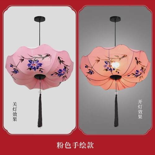 荷叶灯笼手绘灯户外道具防水餐厅吊灯仿古异形灯笼火锅店饭店装饰