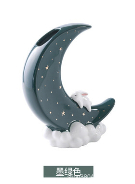 莫兰迪干花陶瓷花瓶北欧摆件花器创意家居客厅装饰品水培ins风