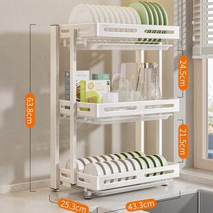 304墙上壁挂式碗架可折叠厨房置物架沥水架放碗碟盘多功能收纳架