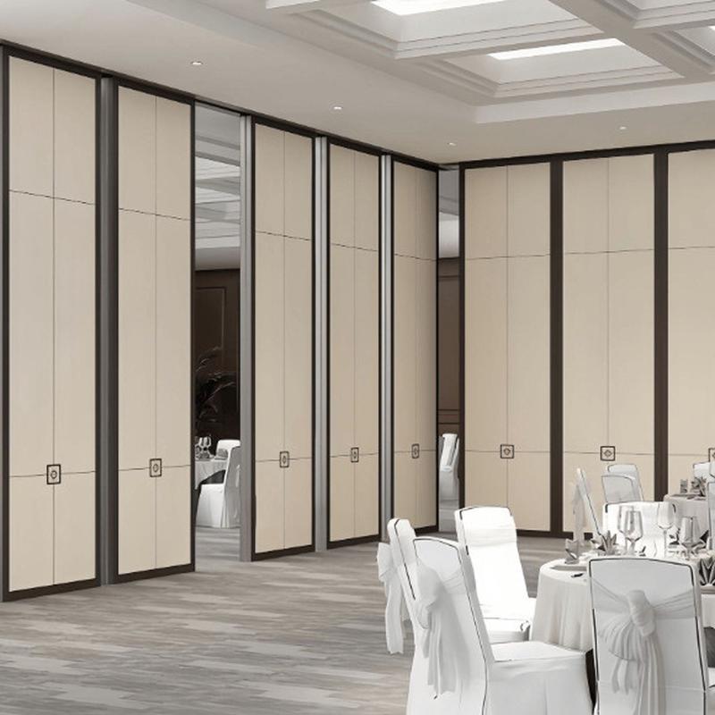 现代商用简约酒店餐厅隔音活动隔断墙饭店移动折叠屏风高隔断