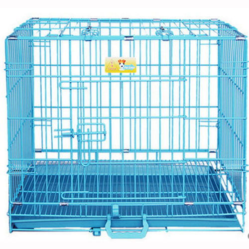 乐佳D-215MA宠物猫狗笼子 中号折叠加粗铁丝笼 喷漆狗笼兔笼用品 - 封面