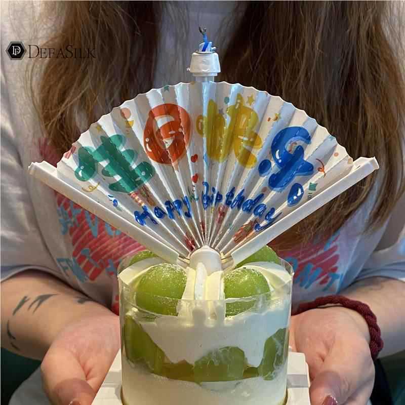 生日蜡烛扇子数字氛围感仪式感生日惊喜扇形网红创意烘焙彩蛋糖果
