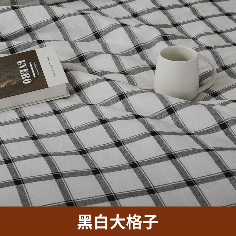ins风棉麻床单用品夏天单件简约纯色家用夏季床单单品现货批发