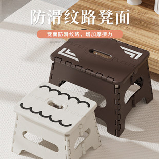 折叠凳便携式手提迷你小板凳儿童户外马扎家用成人塑料高凳子