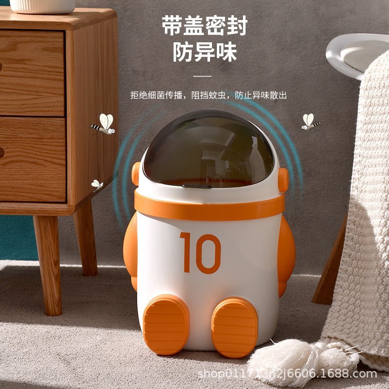 淞泰创意太空人地面垃圾桶带盖大容量客厅卧室家用垃圾桶纸篓批发
