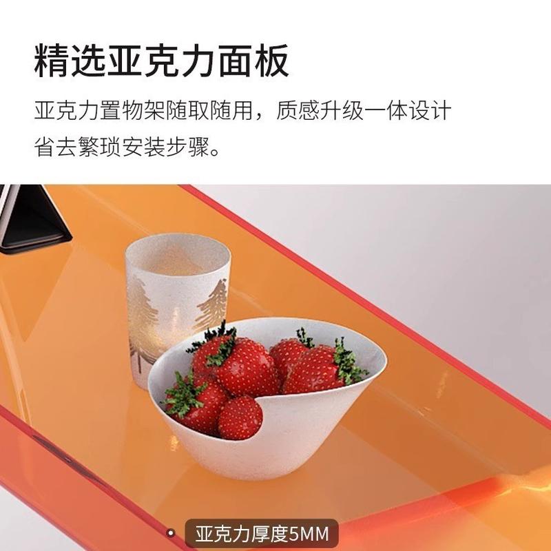 定制浴缸置物架网红卫生间浴盆托盘亚克力手机收纳架子透明支架