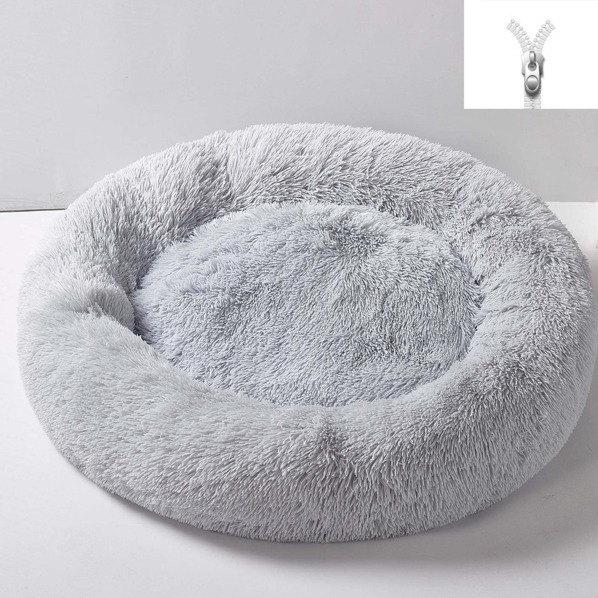 升级款宠物垫可拆洗狗窝长毛绒圆窝内胆可拆清洗宠物窝带拉链猫窝