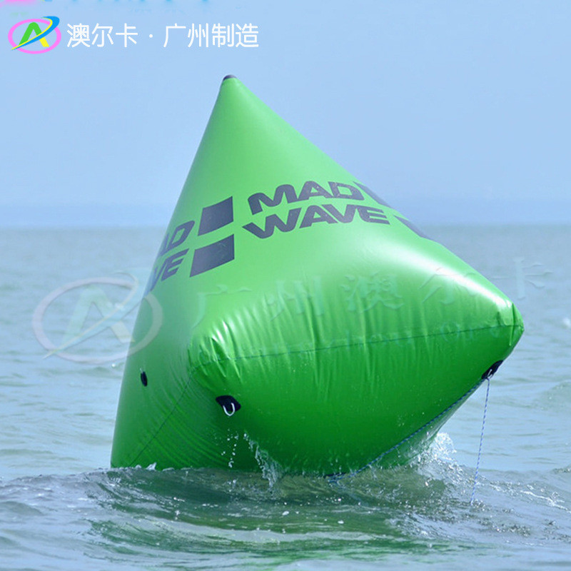 充气水上三角粽子浮标浮管正方形浮筒圆柱海上安全警示漂浮物模型