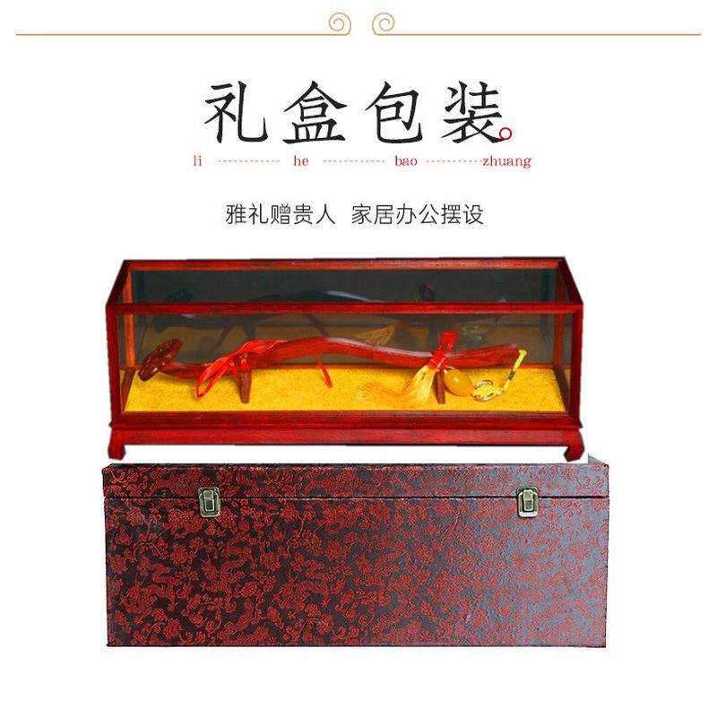 y0ez批发红木实木摆件吉祥如意手把件小叶紫檀木雕木质工艺礼品装