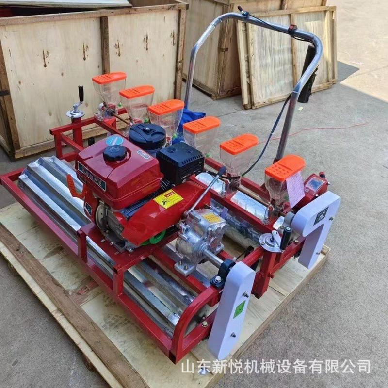 热销手推式汽油间苗萝卜播种机韩式汽油多行精播机免动力香菜播种