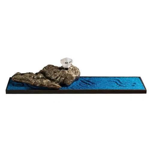 玄关乌金石盆景加湿器微景观禅意家居创意陶瓷饰品干景造景盆摆件
