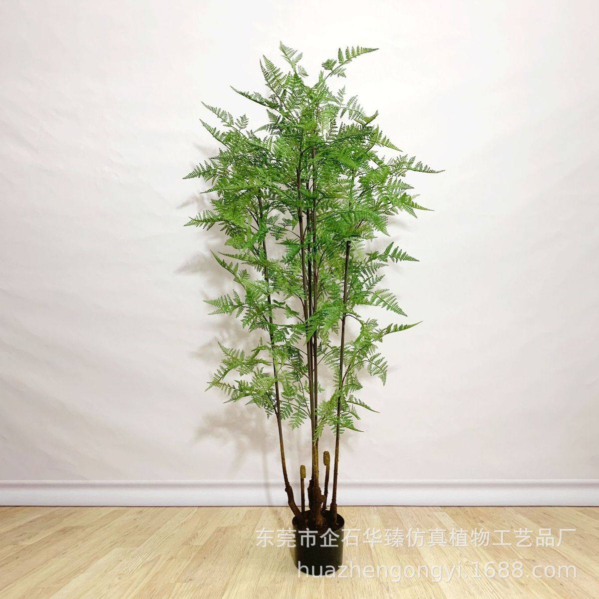 仿真马尾蕨蕨热带植物盆栽室内绿植树大型装饰摆件仿真树批发