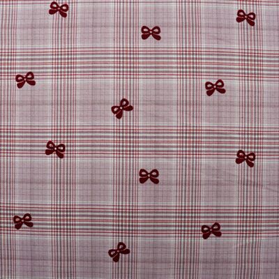 粉色格拖地裤可拉红植绒蝴蝶结秋冬面料水桶云朵包慵懒子安时装布