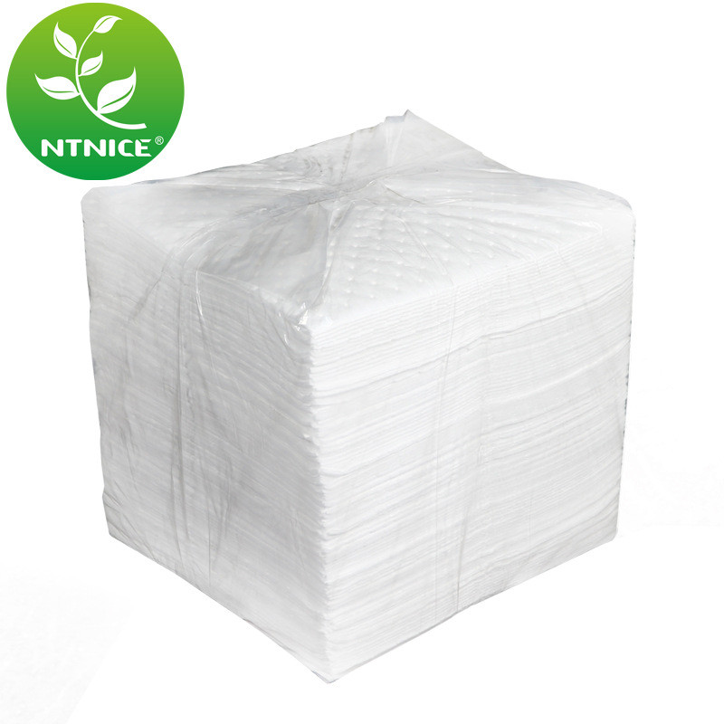 白色吸油棉工业吸油垫吸附片吸油毡强力pp吸油棉机器油滴漏擦拭布