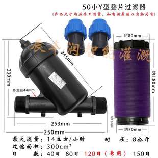 40目叠片滴灌水带过滤器滤芯喷灌农业喷水农用灌溉大棚喷灌pe管