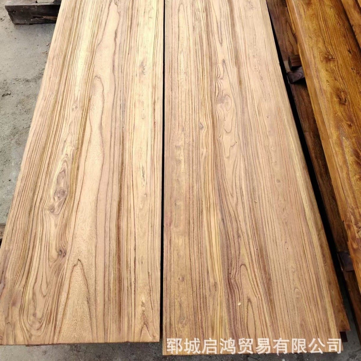 热销榆木纯实木大板吧台板子台面老餐桌工作飘窗写字台桌面板搁板图片