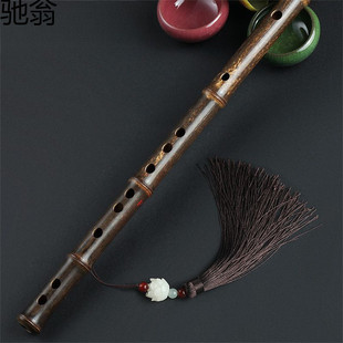 SHI专业初学紫竹笛子乐器一节笛子新手入门古风横曲笛F调高级自学