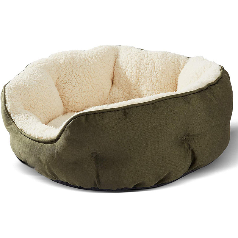 猫窝深度中小型犬加厚短毛绒圆形宠物窝冬季保暖狗窝睡眠猫咪窝