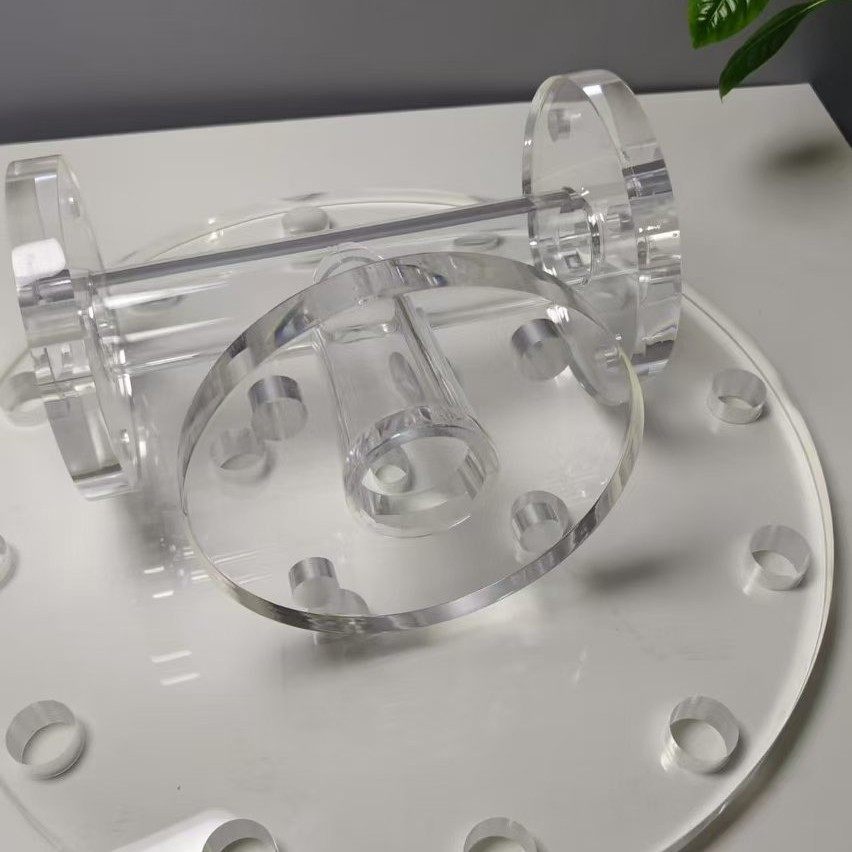 亚克力管打孔法兰实验装置 透明有机玻璃管热加工弯制作