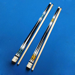 美式黑八16台球杆双节花式台球大头球杆1/2枫木水标九球杆