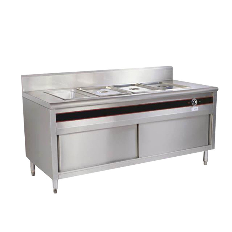 热销不锈钢批发汤池柜jh801不锈钢加热菜台不锈钢分菜台五格分菜