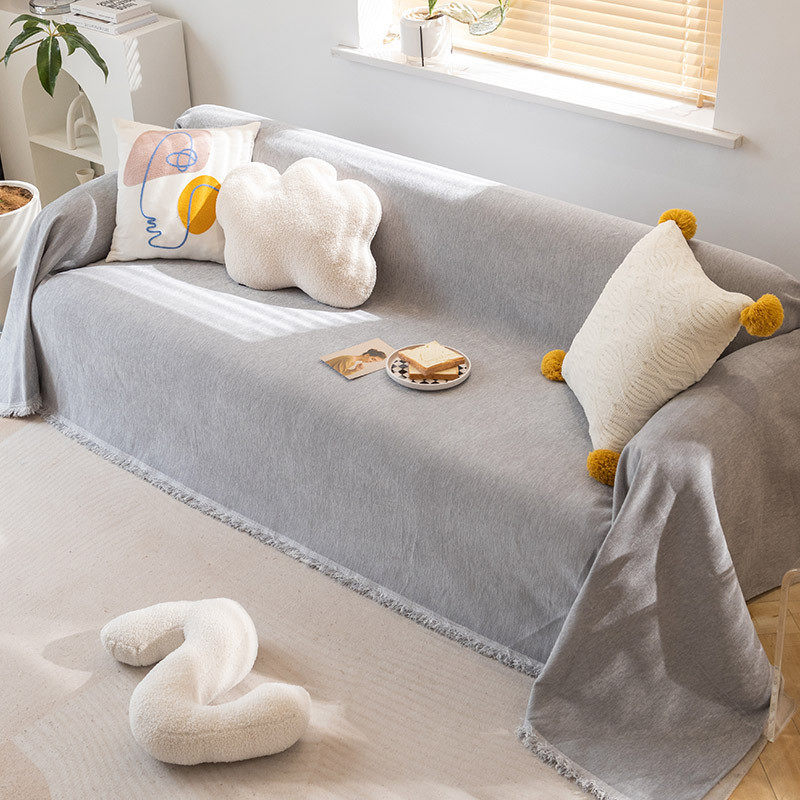 5h6s四季通用防猫爪沙发盖布大尺寸感批发ins风沙发巾全盖超大盖